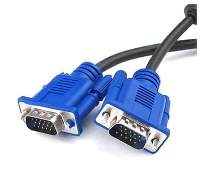 Adnet Male To Male Vga 1.5 Meter, Support Monitor, Personal Computer, Television, Projector, Tft Cable, White
