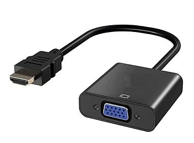 HDMI to VGA Adapter Male to Female for Computer, Desktop, Laptop, PC, Monitor, Projector, HDTV, Media Players, Xbox and More (Black)