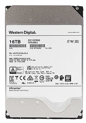 Western Digital 16TB Ultrastar DC HC550 Hard Drive 3.5''