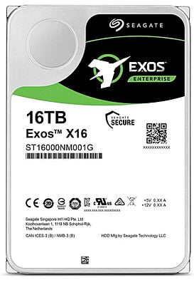 Seagate 16TB Exos X16 Enterprise Hard Drive 3.5''