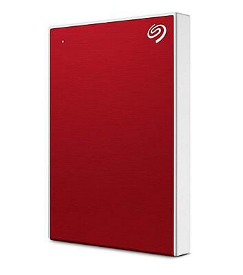 Seagate One Touch 1TB External HDD With Password Protection-Red