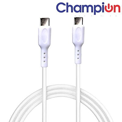 Champion Type-C TO C  3Amp 1Mtr Data Cable White (Series-C)