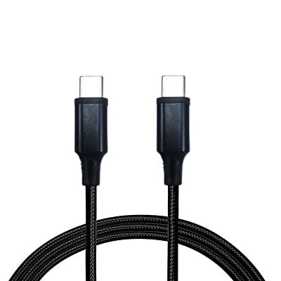 Champin TYPE-C TO C Biarded Black Metal Mold 30W 1Mtr Data Cable Series-I (Black)
