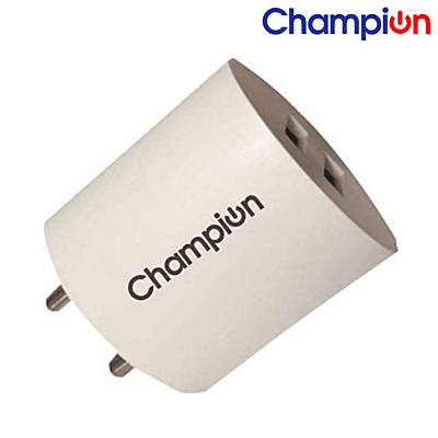 Champion Champ 2213 Power Wall Adapter 2.1A Quick Charging Dual USB Port Fast Charger|Adapter Like Mobile Charger | Power Adapter | Wall Charger | Fast Charger | Android Smartphone Charger | Batt...