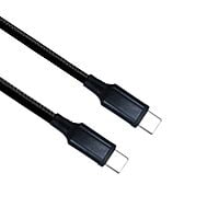Champin TYPE-C TO C Biarded Black Metal Mold 30W 1Mtr Data Cable Series-I (Black)