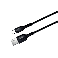 Champion Type-C 2.1 Amp 1Mtr Braided Data Cable (Black White)