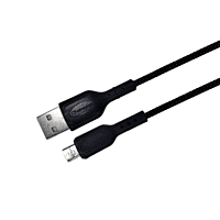 Champion Micro 2.4 Amp 1Mtr Braided Data Cable (Black White)