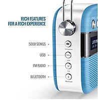 Saregama Carvaan Portable Digital Music Player (Electric Blue)