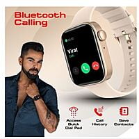 Fire-Boltt Ring 2 1.69" LCD Display with Bluetooth calling function Voice Assistance Smartwatch(BSW027, Rose Gold Strap, Free Size)