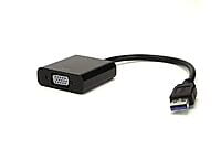 USB 3.0 to VGA Adapter, External USB 3.0 Video Display Cable for PC Laptop Windows.(Black)
