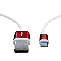 Champion Type-C PVC Red Metal 3 Amp 1 Mtr Data Cable Series I (White)