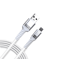 Champion Micro PVC Silver Metal 3 Amp 1 Mtr Data Cable White (Series-E)