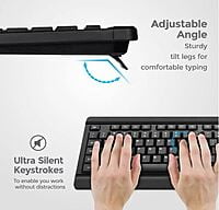 Astrum Wired USB Desktop Keyboard – KB170 Features 104 Full-Size Silent Keys
