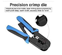 Dual-Modular Crimping Tool 2-in-1 Crimping Tool LAN Cutter with Cable Cutter Network Cable Tool