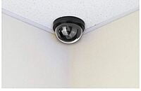 Fake Wired Security CCTV Dome Camera with Flashing Red LED Light
