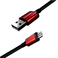 Champion Micro PVC Red Metal 3 Amp 1 Mtr Data Cable Black (Series-i)