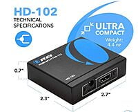 4K HDMI Splitter 1in2 Out - 1 Port to 2 Display Duplicate/Mirror
