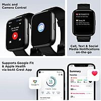 boAt Wave Pro Smartwatch - Track your Fitness, Control Your Music & Camera, Track your Heartbeat with Temperature Monitor