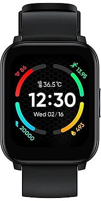 realme TechLife Watch S100 1.69 HD Display with Temperature Sensor Smartwatch (Black)