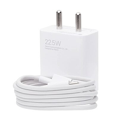MI Xiaomi 22.5W Fast USB Type C Charger Combo for Tablets - White