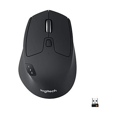 Logitech M720 Triathlon Multi-Device Wireless Mouse, Bluetooth | Graphite