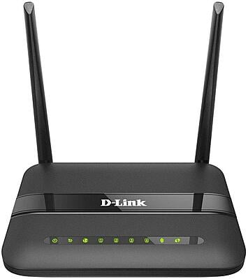 D-Link 2750U/IN/I Wireless-N300 ADSL2 Router with Modem (Black)