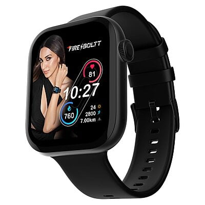 Fire-Boltt Ring 3 Smart Watch 1.8 Biggest Display with Advanced Bluetooth Calling Chip, Voice Assistance,118 Sports Modes, in Built Calculator & Games, SpO2, Heart Rate Monitoring BLACK