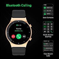 Fire-Boltt 360 Pro Bluetooth Calling, Local Music TWS Pairing, 360*360 PRO Display (Gold)