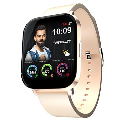 Fire-Boltt Ninja 2 Max 1.5 inches(3.9cm) Full Touch Display Smartwatch with SpO2(Rose Gold)