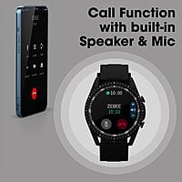 Zebronics ZEB-FIT4220CH Smart Fitness Watch with Call Function via Built-in Speaker and Mic, SpO2