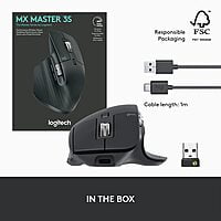 Logitech MX Master 3S - Wireless Performance Mouse with Ultra-Fast Scrolling, Ergo, 8K DPI