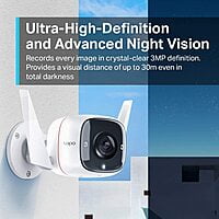 TP-LINK 3MP 1296p High Definition Outdoor CCTV Security Wi-Fi Smart Camera