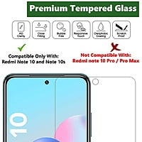 Tempered Glass Protector for Mi Redmi Note 11/Redmi Note 11s/Redmi Note 10/Redmi Note 10s