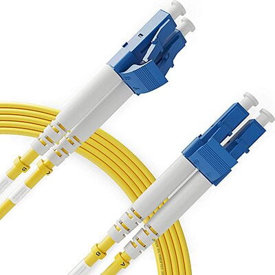 Fiber Optic LC/UPC-LC/UPC SM DX Patch Cable Cord  (Yellow, 10M)