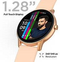 Fire-Boltt Rage Full Touch 1.28” Display & 60 Sports Modes with IP68 Rating Smartwatch(Rose gold)