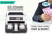 TVS ELECTRONICS Classic Cash Counting Machine | Super Fast Currency Counting at 1200 Notes/Automatic Count Mode| Self Check Function