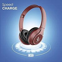 nfinity by Harman Tranz 700 On Ear Wireless Headphone with Mic, 20 Hrs Playtime with Quick Charge (Red)