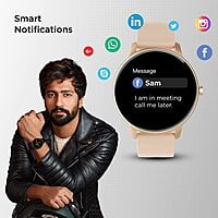 Fire-Boltt Rage Full Touch 1.28” Display & 60 Sports Modes with IP68 Rating Smartwatch(Rose gold)