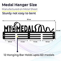 Medal Holder Display Hanger Rack Medals Black Medal Holder Wall Mount Running Medal Frame Holds Upto 24-30 Medals by Sehaz Artworks