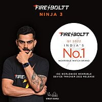 Fire-Boltt Ninja 3 Smartwatch Full Touch 1.69 & 60 Sports (Black)