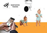 Godrej Security Solutions Eve Nx PT - Smart Home Security Camera | 360° 2MP 1080p (Full HD) | Two Way Talk | Night Vision | Smart Motion Tracking | Up to 128 GB microSD Card Slot