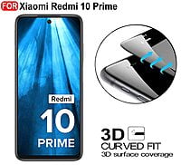 Redmi 10 Prime Tempered Glass | Screen Protector Full Glue Coverage Tempered Glass