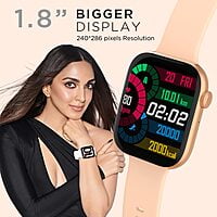 Fire-Boltt Ring 3 Smart Watch 1.8" Biggest Display Advanced Bluetooth Calling Chip, Voice Assistance,118 Sports Modes, in Built Calculator & Games, SpO2, Heart Rate Monitoring (Rose-Gold)