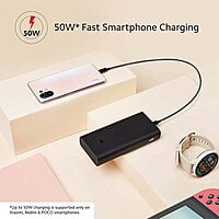 MI Power Bank Hypersonic 20000mAh 50W Lithium Polymer Supports Laptop Charging 50W Mobile Charging