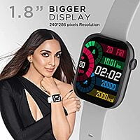Fire-Boltt Ring 3 Smart Watch 1.8 Biggest Display with Advanced Bluetooth Calling Chip, Voice Assistance,118 Sports Modes, in Built Calculator & Games, SpO2, Heart Rate Monitoring (Grey)