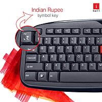 iBall Wintop Soft Key Keyboard and Mouse Combo with Water Resistant Design