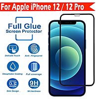 Tempered Glass Screen Protector Compatible for Apple iPhone 12 Pro/Apple iPhone 12 with Edge to Edge Coverage