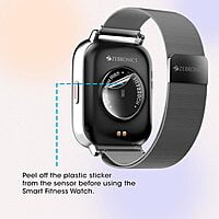 ZEBRONICS Zeb-FIT 7220CH Bluetooth Smart Watch Metallic+Silver
