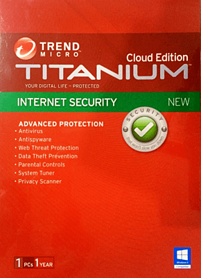 Trend Micro Titanium Cloud Edition Internet Security New  1 Pc 1 Year Your Digital Life Protected