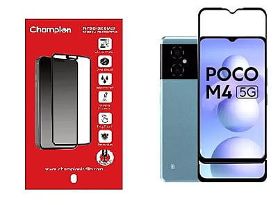 Tempered Glass for POCO M4 5G, Edge to Edge, HD & Built-In 9H Hardness Screen